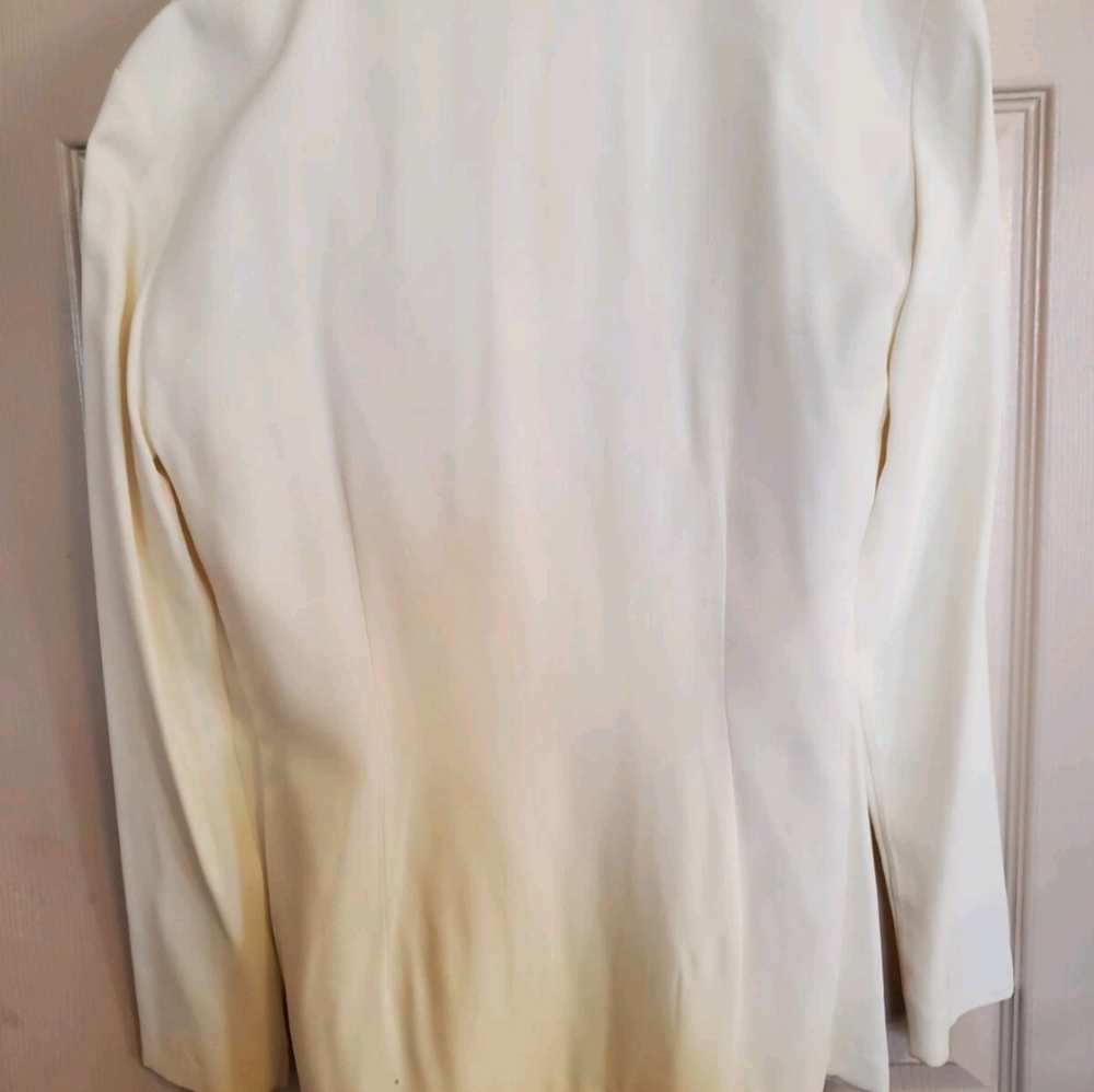 Vintage Ivory Lace Front Blouse Size 6 - Picture 6 of 9